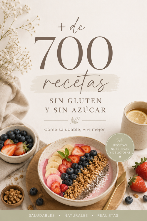 RECETARIO PRÁCTICO +700 recetas SIN AZÚCAR SIN GLUTEN